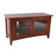 preview thumbnail 3 of 5, Copper Grove Daintree 36-inch Wood TV Stand with Glass Doors Cherry