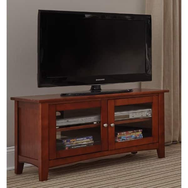 slide 2 of 7, Copper Grove Daintree 36-inch Wood TV Stand with Glass Doors