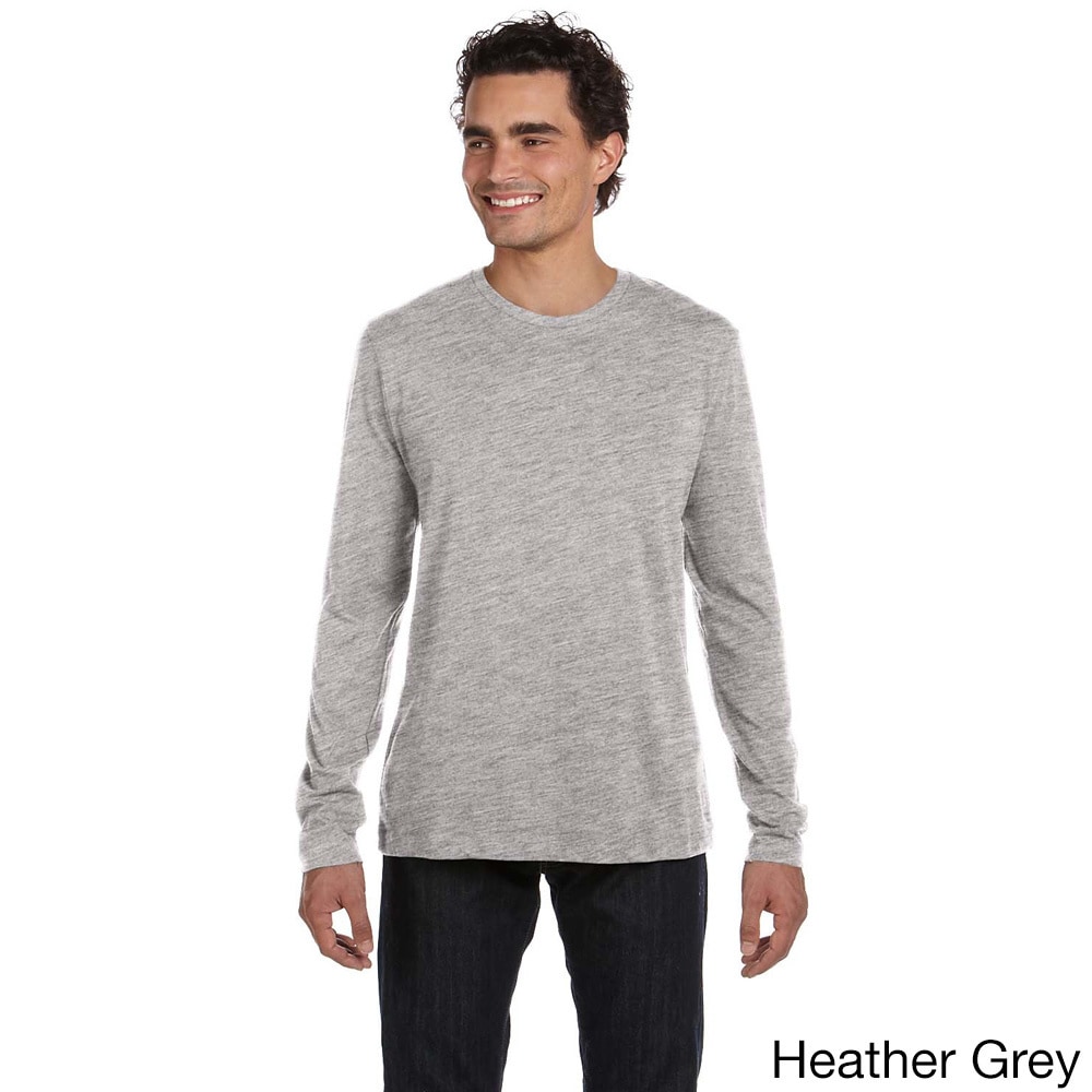 Alternative Mens Long Sleeve Basic Crew Neck Top Grey Size XXL