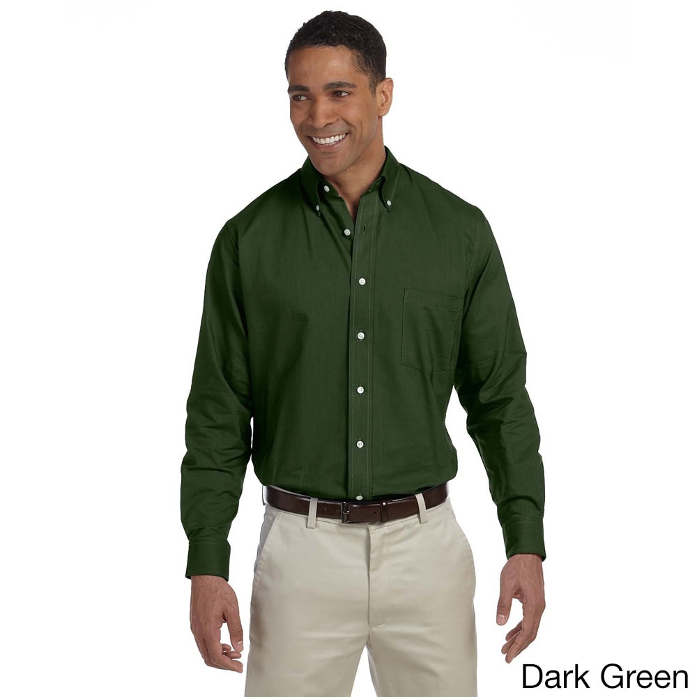 Mens Long sleeve Wrinkle resistant Oxford Shirt