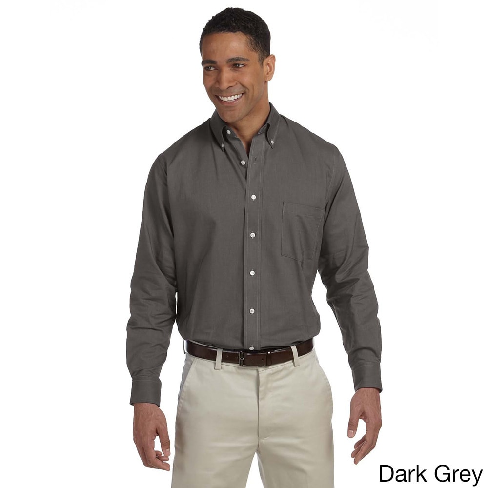 Mens Long sleeve Wrinkle resistant Oxford Shirt