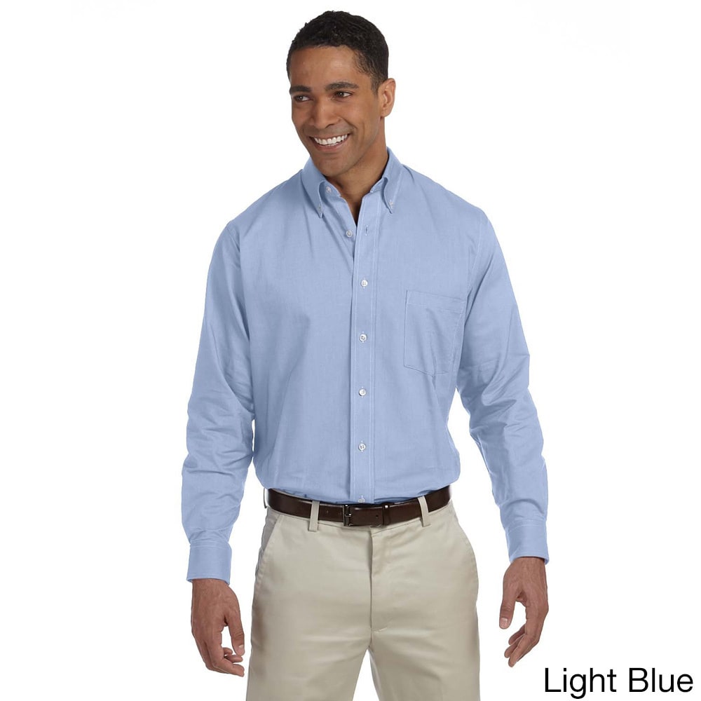 Mens Long sleeve Wrinkle resistant Oxford Shirt