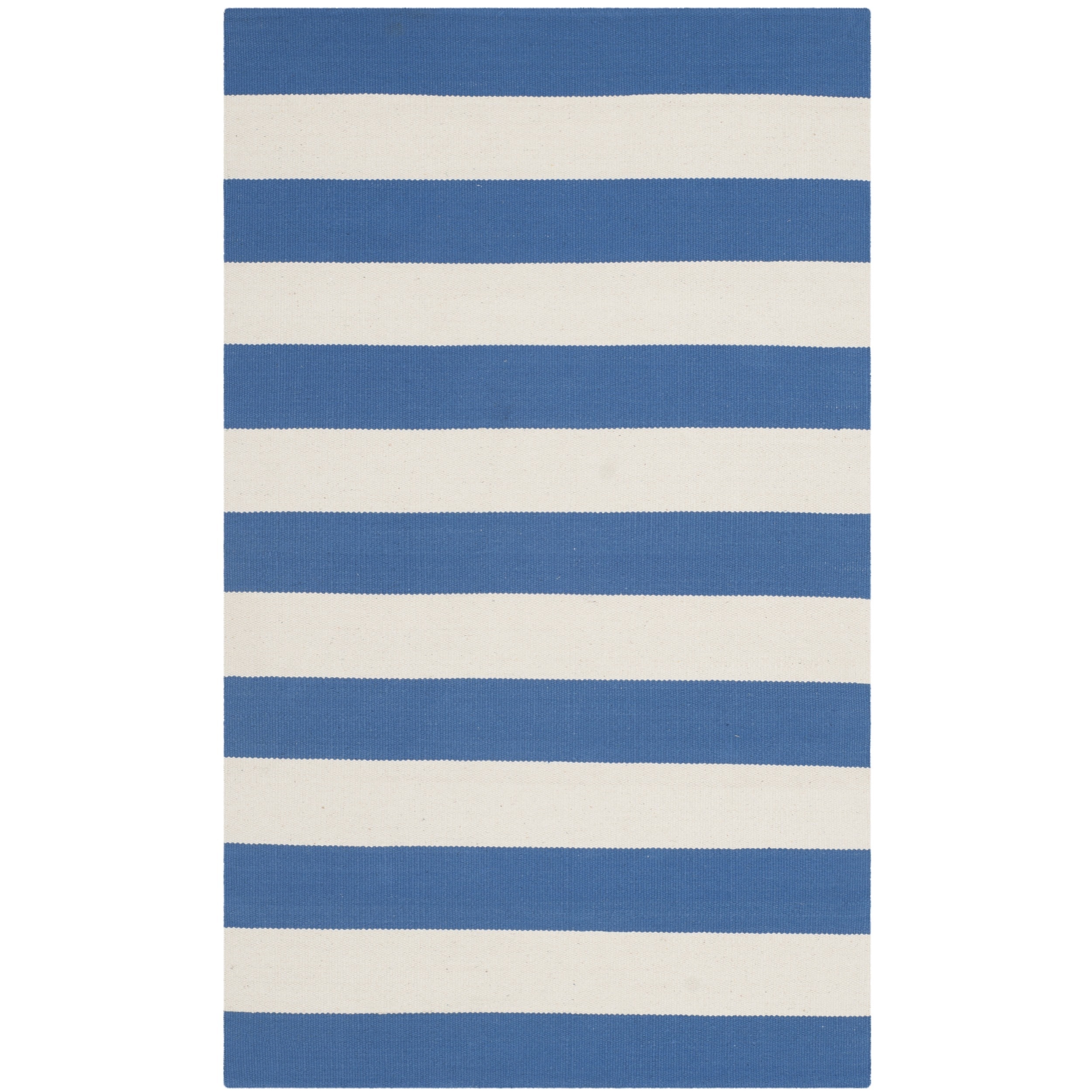Safavieh Hand woven Montauk Blue/ White Cotton Rug (26 X 4)