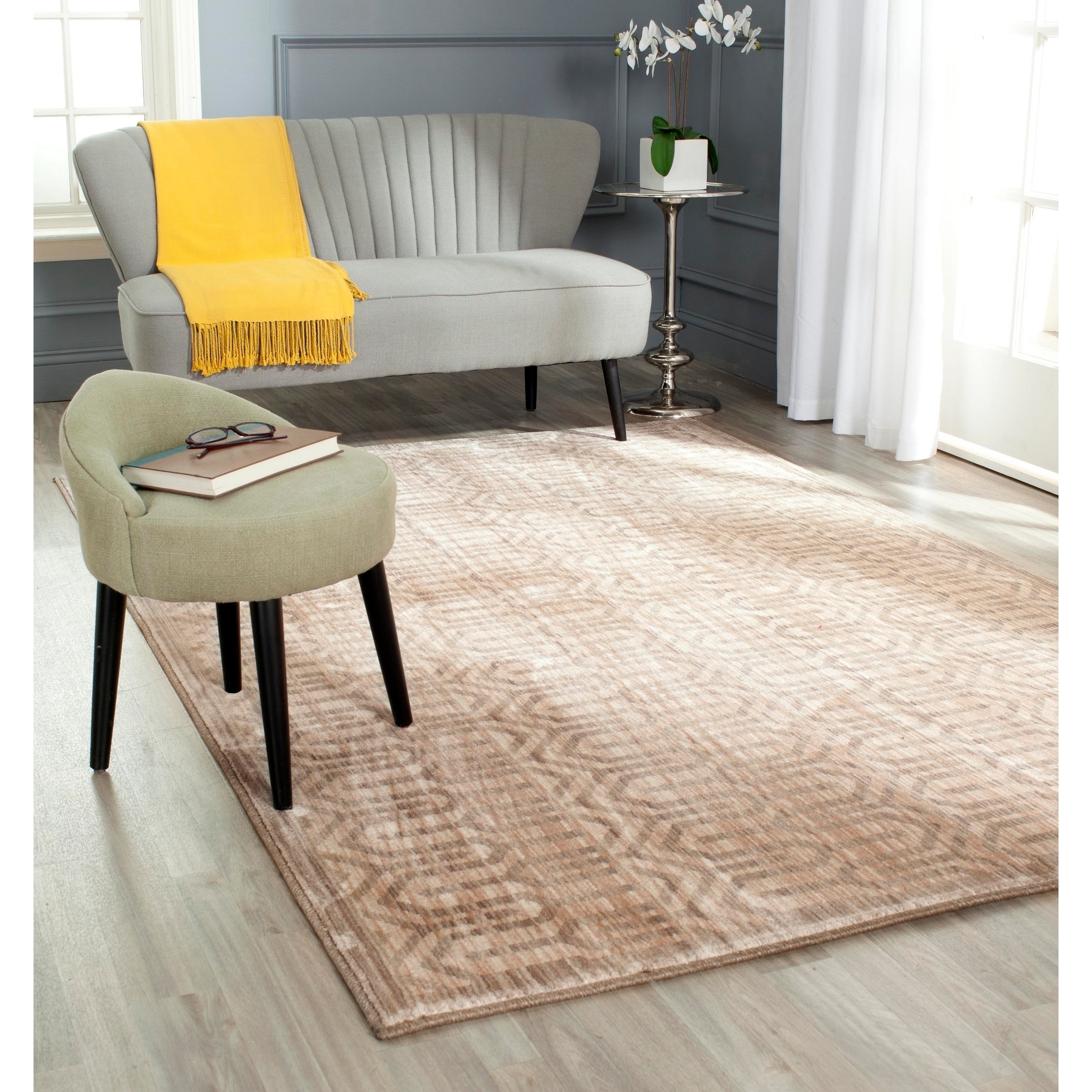 Safavieh Infinity Beige/ Taupe Polyester Rug (4 X 6)