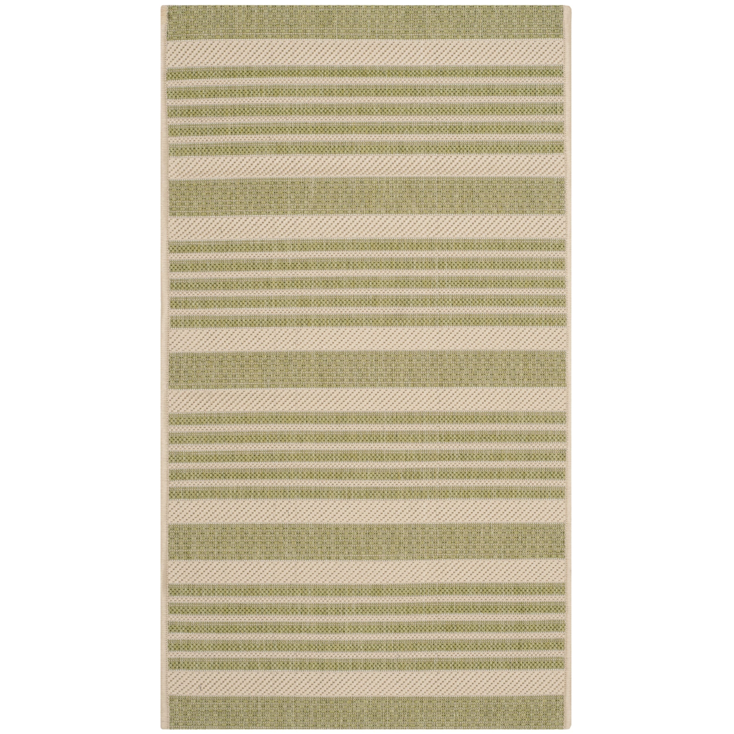 Safavieh Indoor/ Outdoor Courtyard Beige/ Sweet Pea Rug (27 X 5)