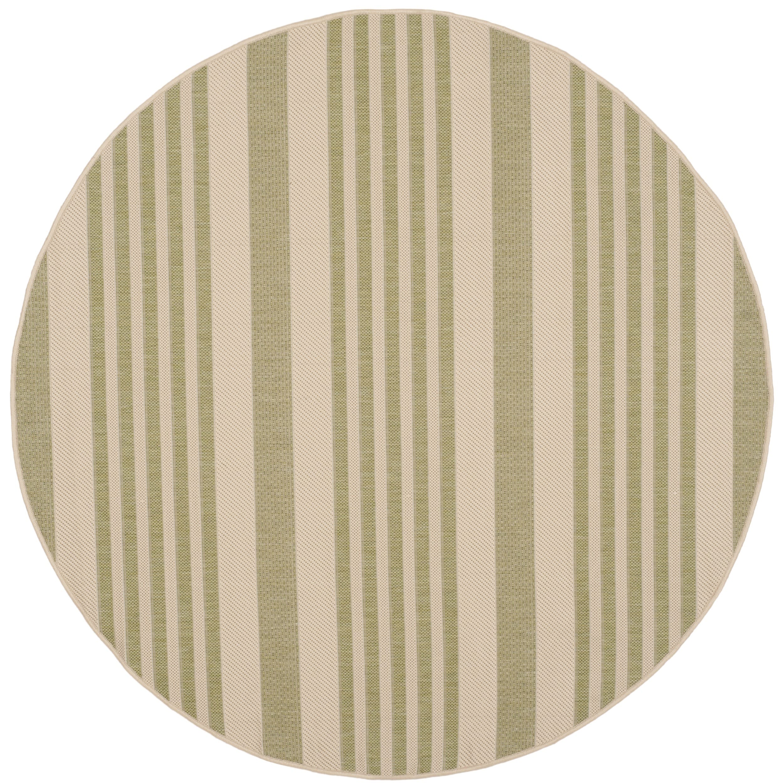 Safavieh Indoor/ Outdoor Courtyard Beige/ Sweet Pea Rug (5 Round)