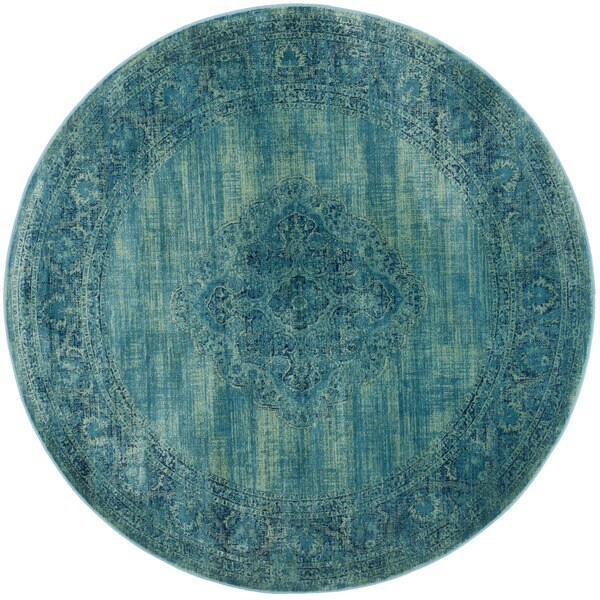 Safavieh Vintage Turquoise Viscose Rug (6 Round)   16194444