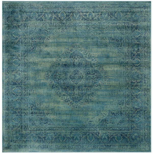 Safavieh Vintage Turquoise Viscose Rug (6 Square)   16194488