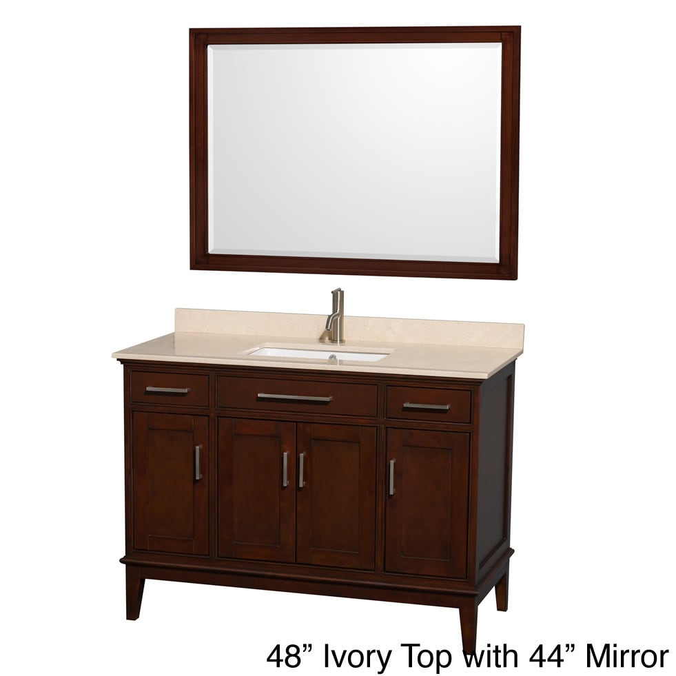 Wyndham Collection Hatton Dark Chestnut 48 inch Single Vanity Brown Size Single Vanities