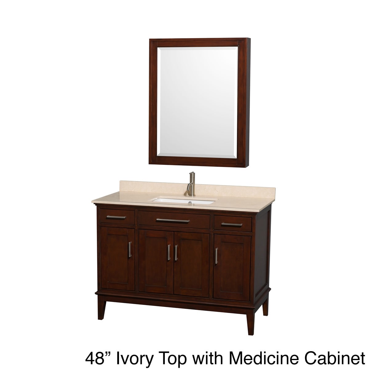 Wyndham Collection Hatton Dark Chestnut 48 inch Single Vanity Brown Size Single Vanities