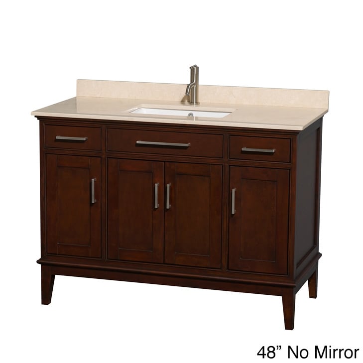 Wyndham Collection Hatton Dark Chestnut 48 inch Single Vanity Brown Size Single Vanities