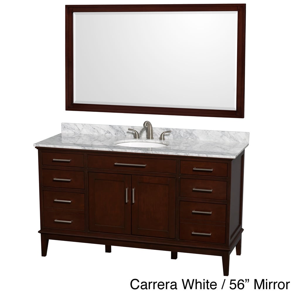 Wyndham Collection Hatton Dark Chestnut 60 inch Single Vanity Brown Size Single Vanities