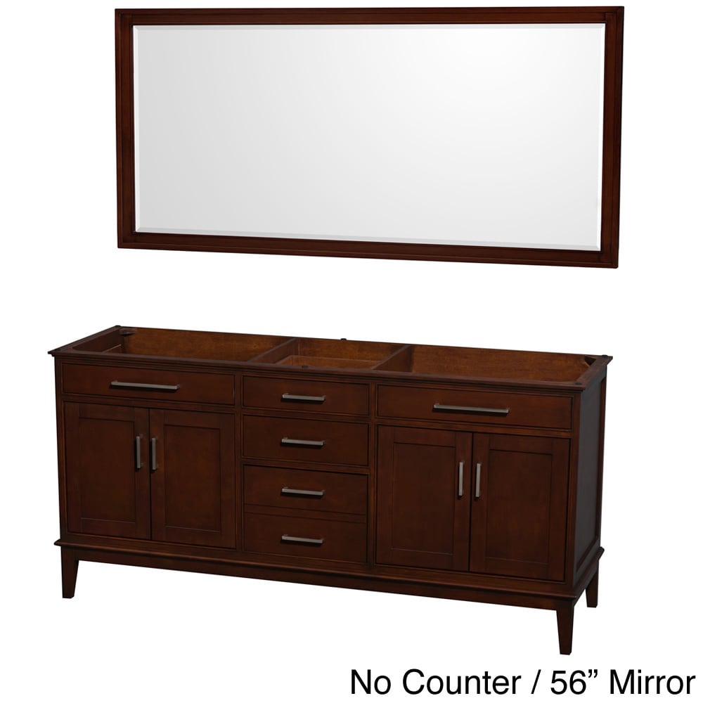 Wyndham Collection Hatton Dark Chestnut 72 inch Double Vanity Brown Size Double Vanities