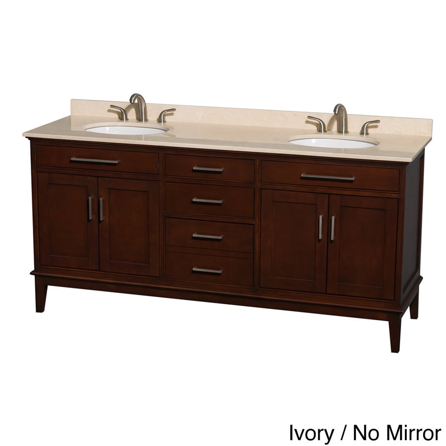 Wyndham Collection Hatton Dark Chestnut 72 inch Double Vanity Brown Size Double Vanities