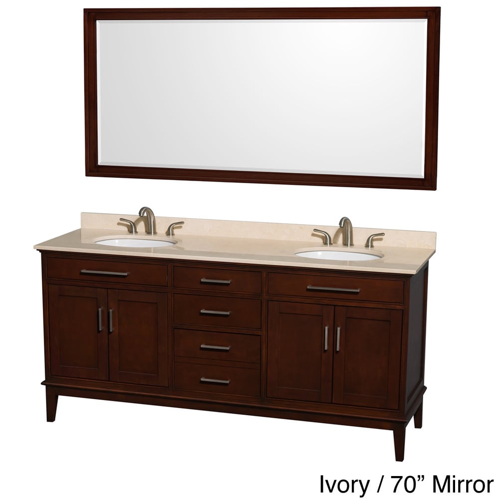 Hatton Dark Chestnut 72 inch Double Vanity