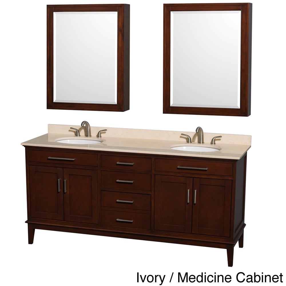 Hatton Dark Chestnut 72 inch Double Vanity