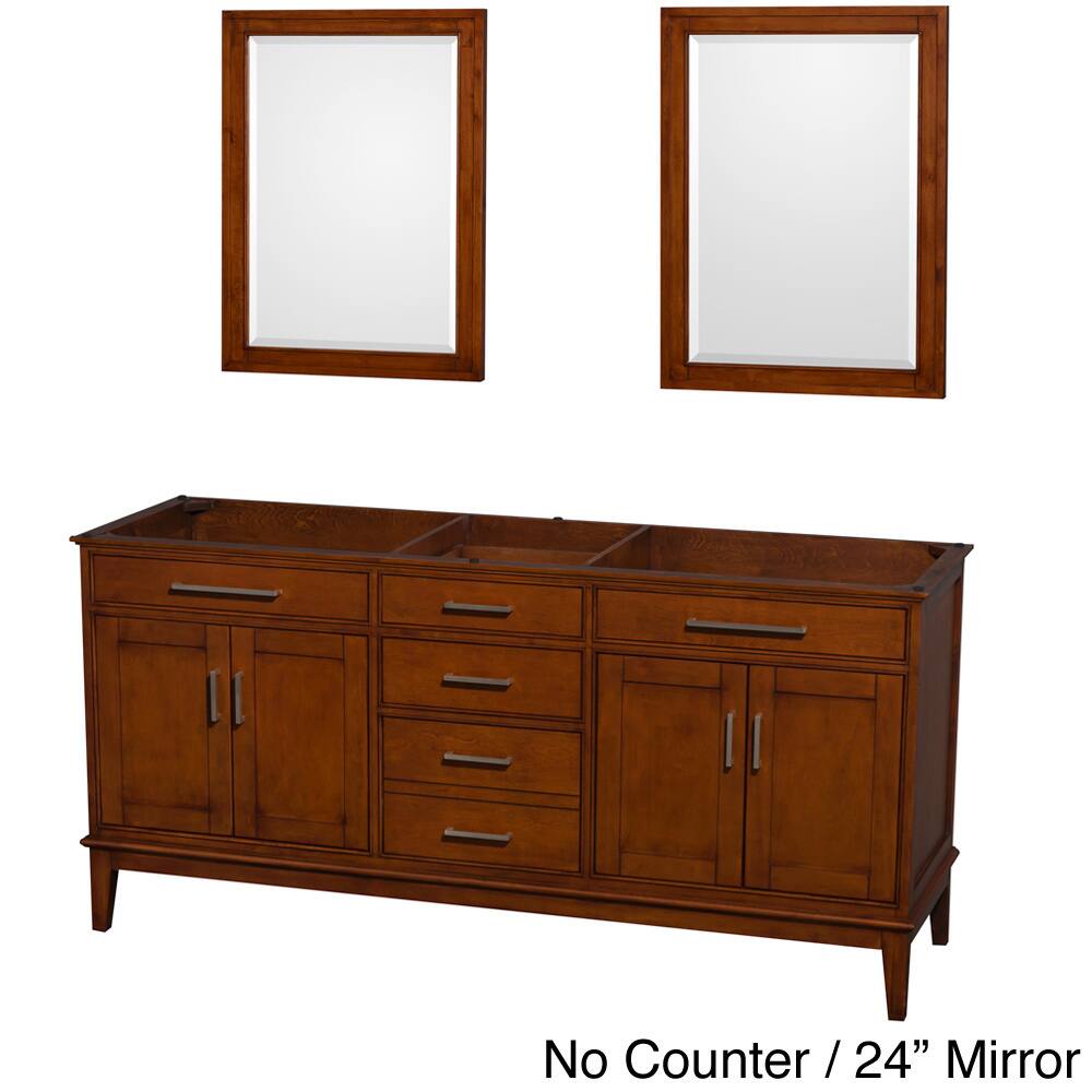 Wyndham Collection Hatton Light Chestnut Wood 72 inch Double Vanity Brown Size Double Vanities