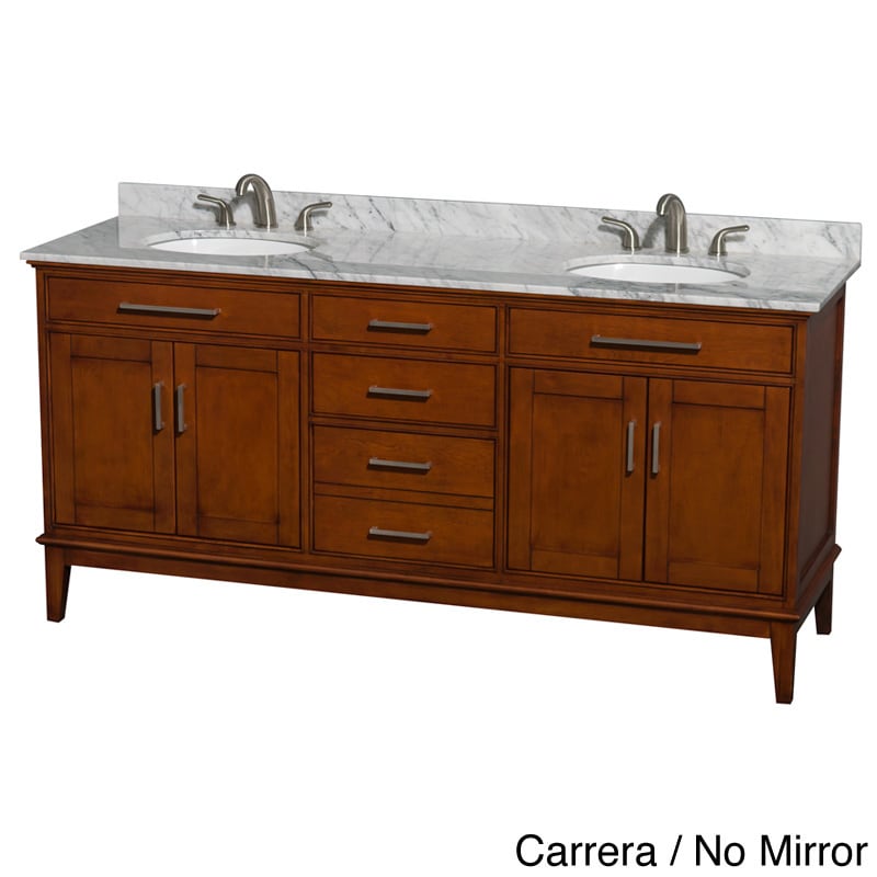 Hatton Light Chestnut Wood 72 inch Double Vanity