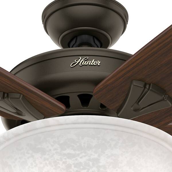 Hunter 70 Inch Stockbridge New Bronze Fan With Five Walnut Hunter 70 Inch Stockbridge New Bronze