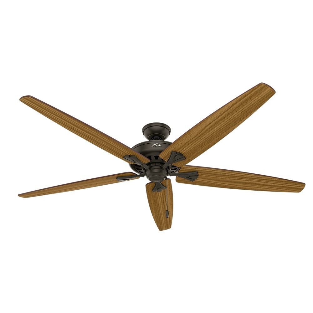 Hunter 70 Inch Stockbridge New Bronze Fan With Five Walnut Medium Oak Blades