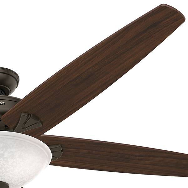 Hunter 70 Inch Stockbridge New Bronze Fan With Five Walnut Hunter 70 Inch Stockbridge New Bronze