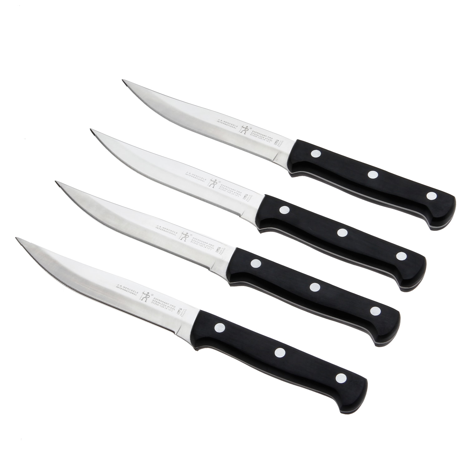 JA Henckels 39350-000 Ever Sharp Pro Stainless Steel Steak Knife Set 4  Piece: Steak Knives (035886089436-3)
