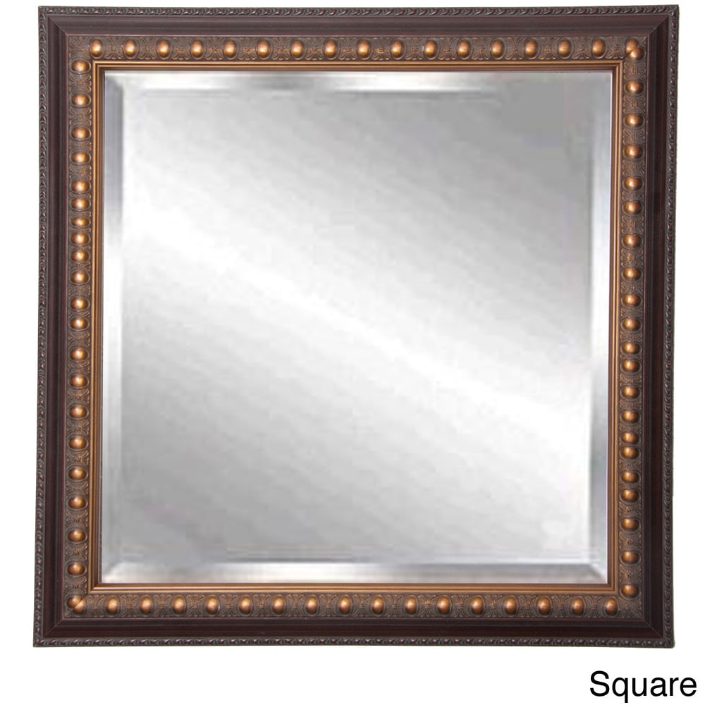 American made Rayne Traditional Cameo Bronze Beveled Wall Mirror