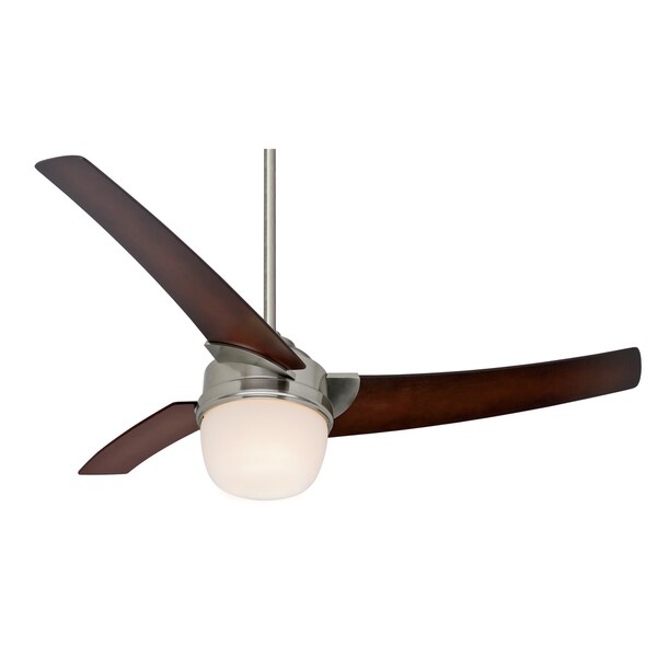 Hunter Fan 54 Inch Eurus Brushed Nickel With Three Coffee Beech Hunter Fan 54 Inch Eurus Brushed Nickel With Three Coffee Beech Veneer Blades