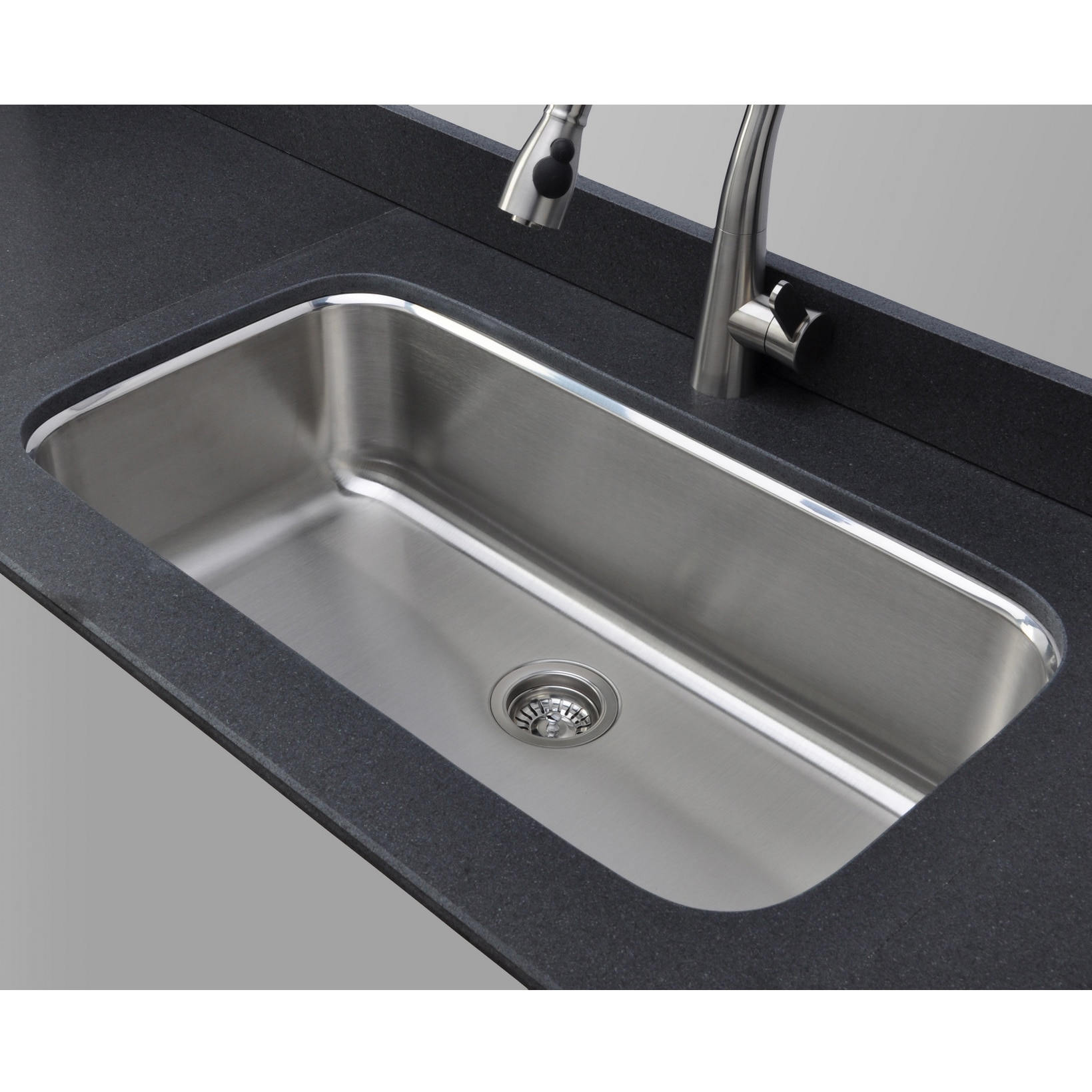 Wells Sinkware 18 Gauge Single Bowl Undermount Stainless Steel Kitchen Sink Package