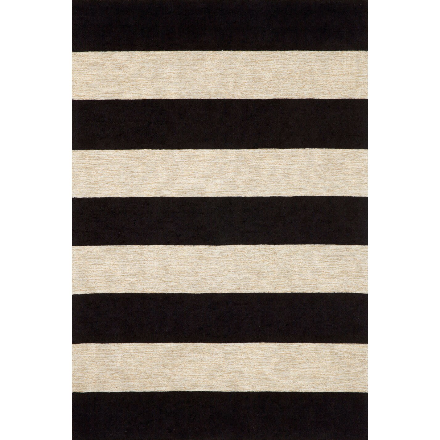 4'x6' Mitre Stripe Outdoor Rug Black - Threshold™