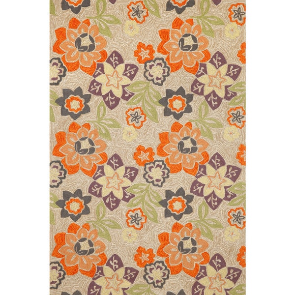 Liora Manne Scattered Flowers Outdoor Rug (7'6 x 9'6) - 7'6 x 9'6