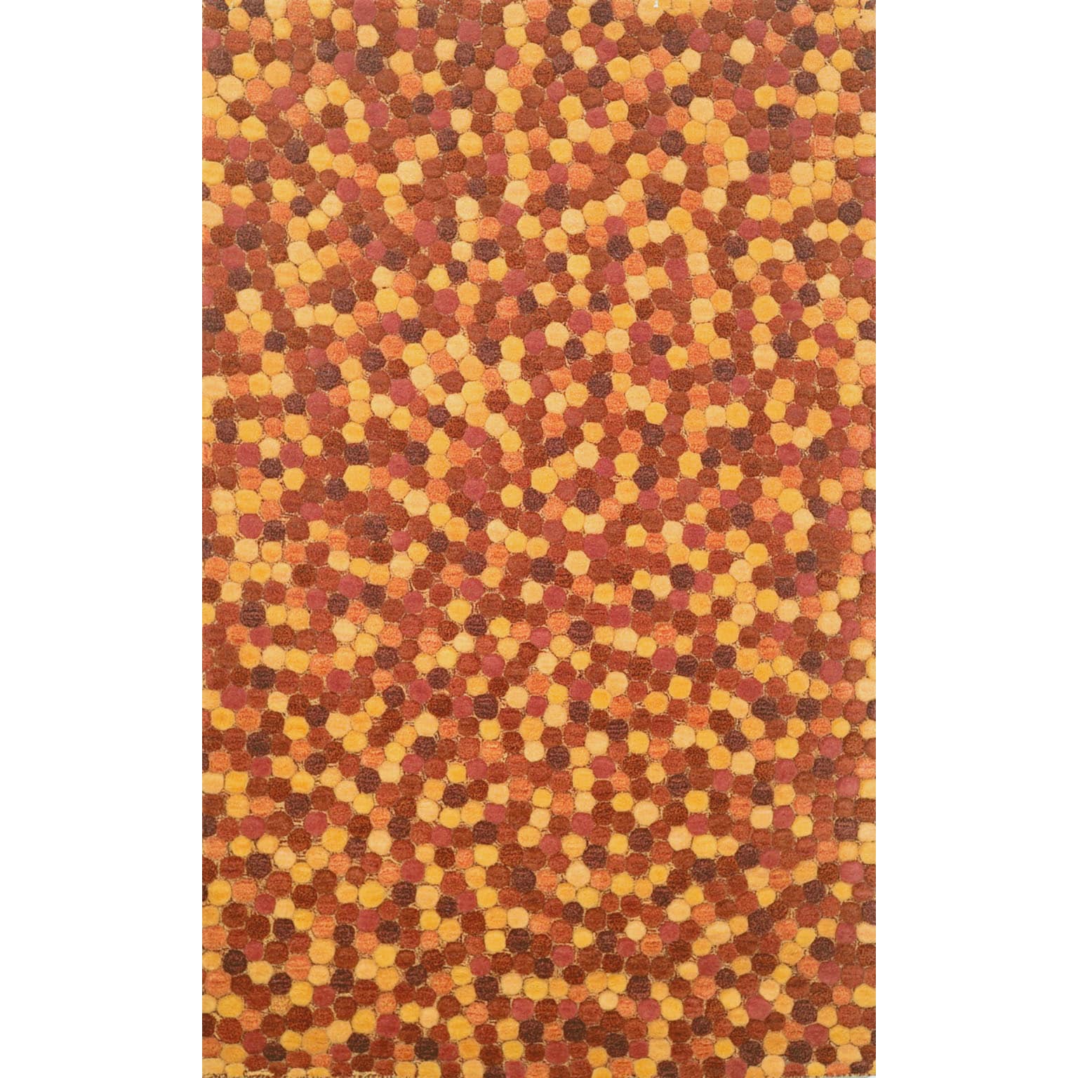 Transocean Textured Balls Indoor Rug (8 X 10) Orange Size 8 x 10