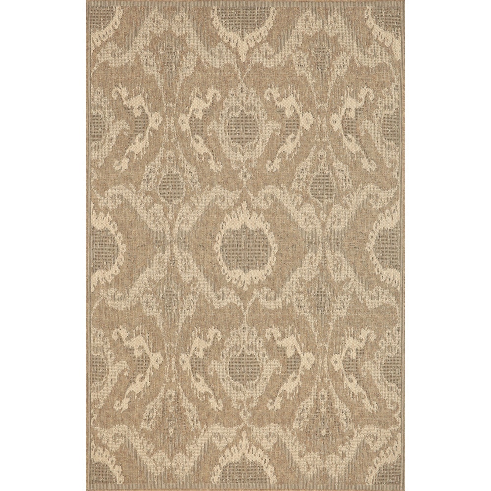 Transocean Ethnic Oatmeal Outdoor Rug (710 X 910) Camel Size 8 x 10