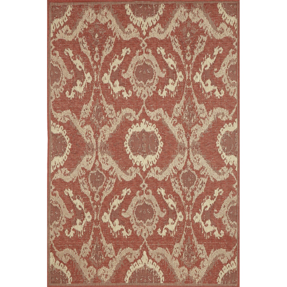 Transocean Ethnic Red Outdoor Rug (710 X 910) Natural Size 8 x 10