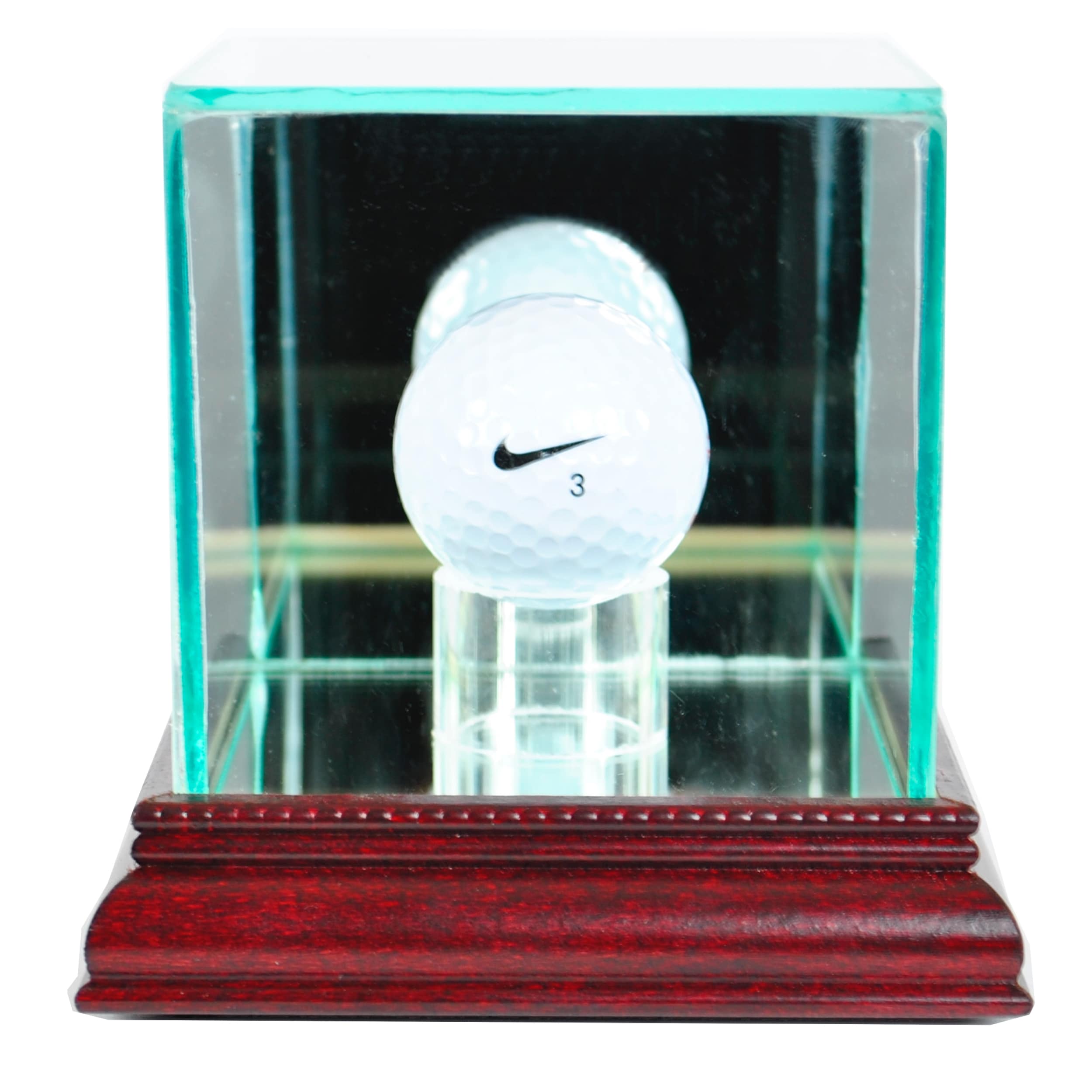 Cherry Finish Golf Ball Display Case