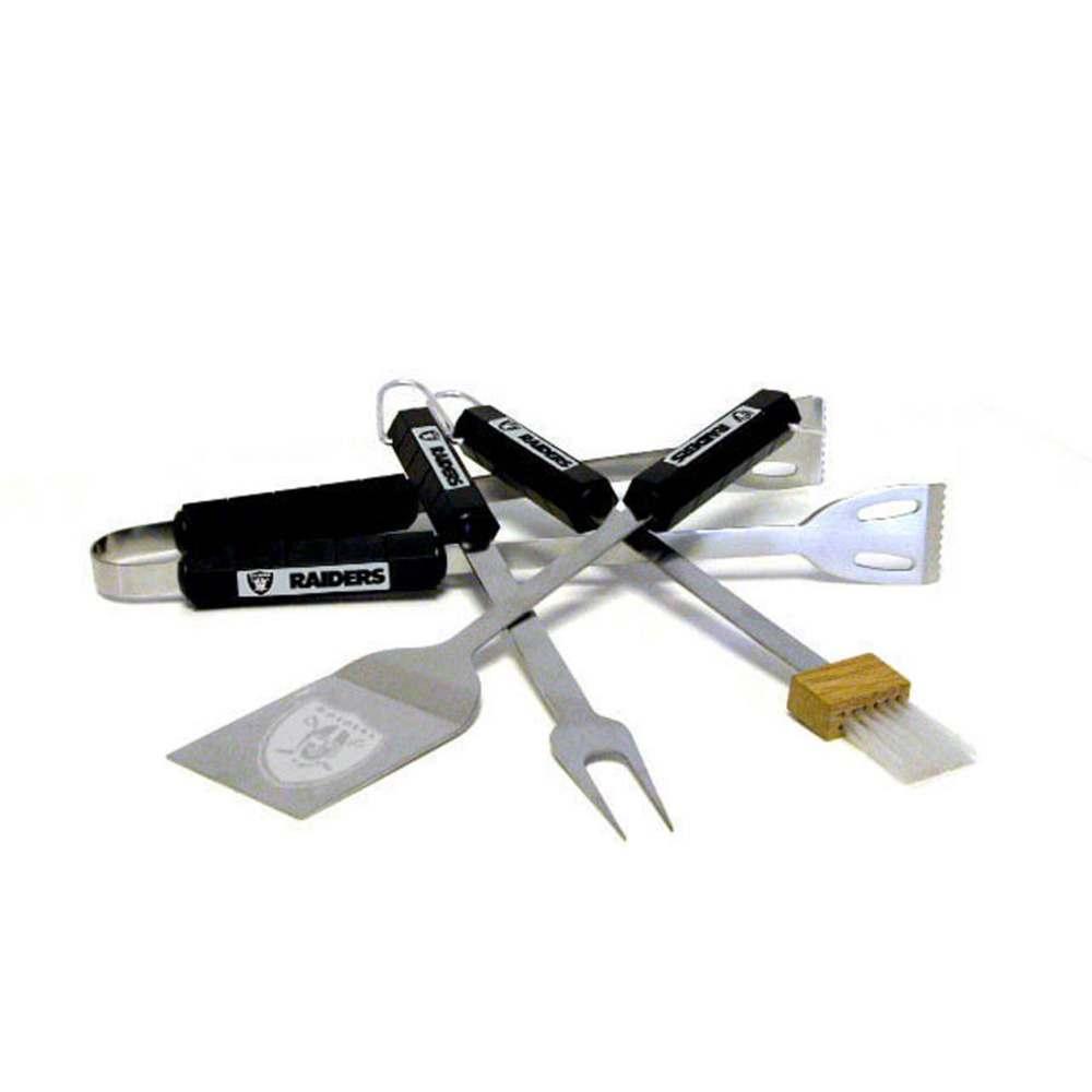 NFL Oakland Raiders Tailgaters 4-piece BBQ Grill Tool Set
