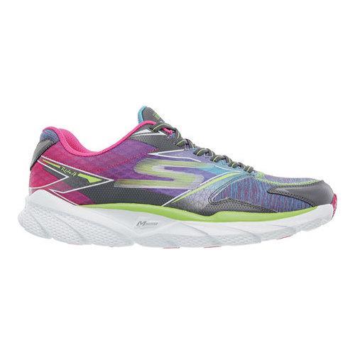 Womens Skechers GOrun Ride 4 Excess Runnning Shoe Charcoal/Multi