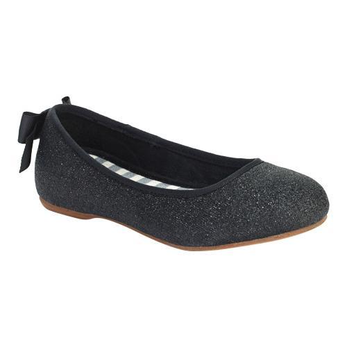 Girls Hanna Andersson Sofia Ballet Flat Black Fabric   17475395