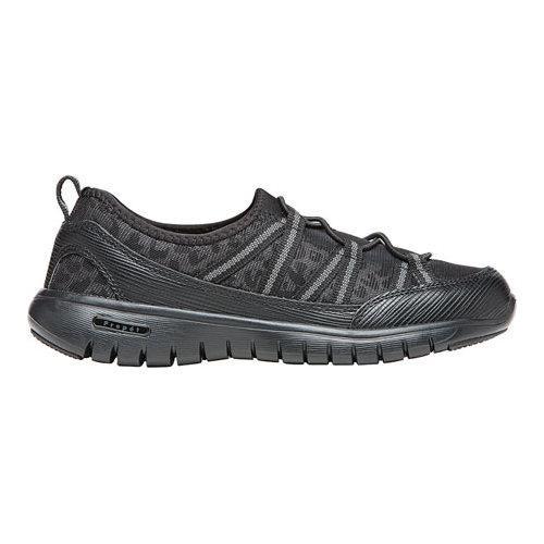 Womens Propet TravelLite Ghillie Sneaker Black Leopard Mesh/Neoprene