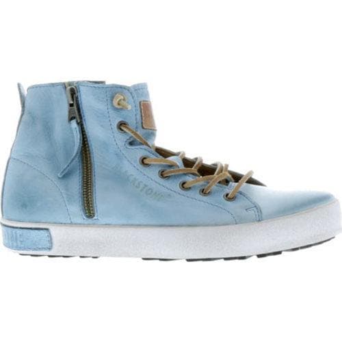 Womens Blackstone JL18 High Top Zipper Sneaker Sky Blue Full Grain