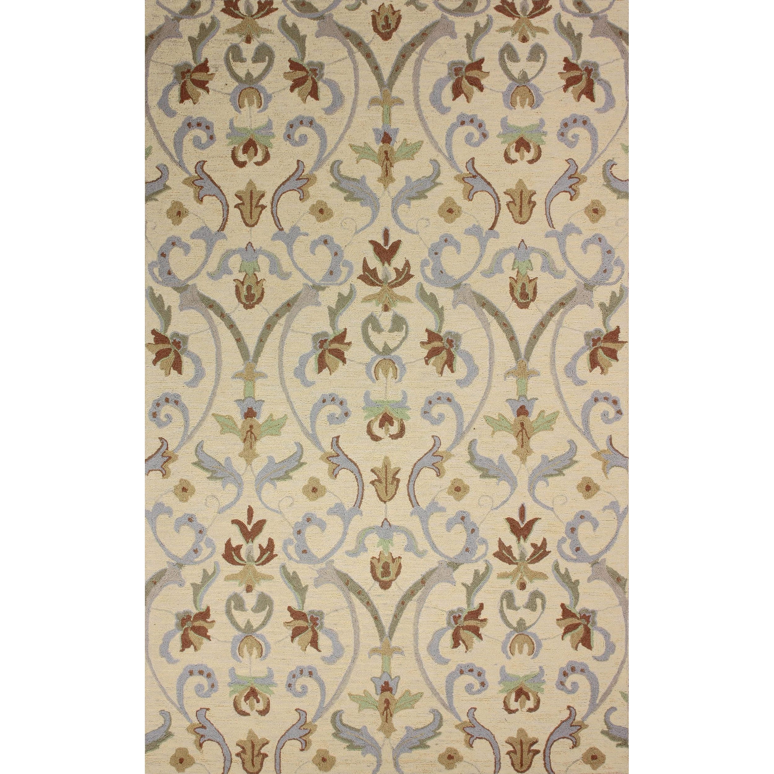 Nuloom Hand hooked Persian Wool Ivory Rug (8 6 X 11 6)