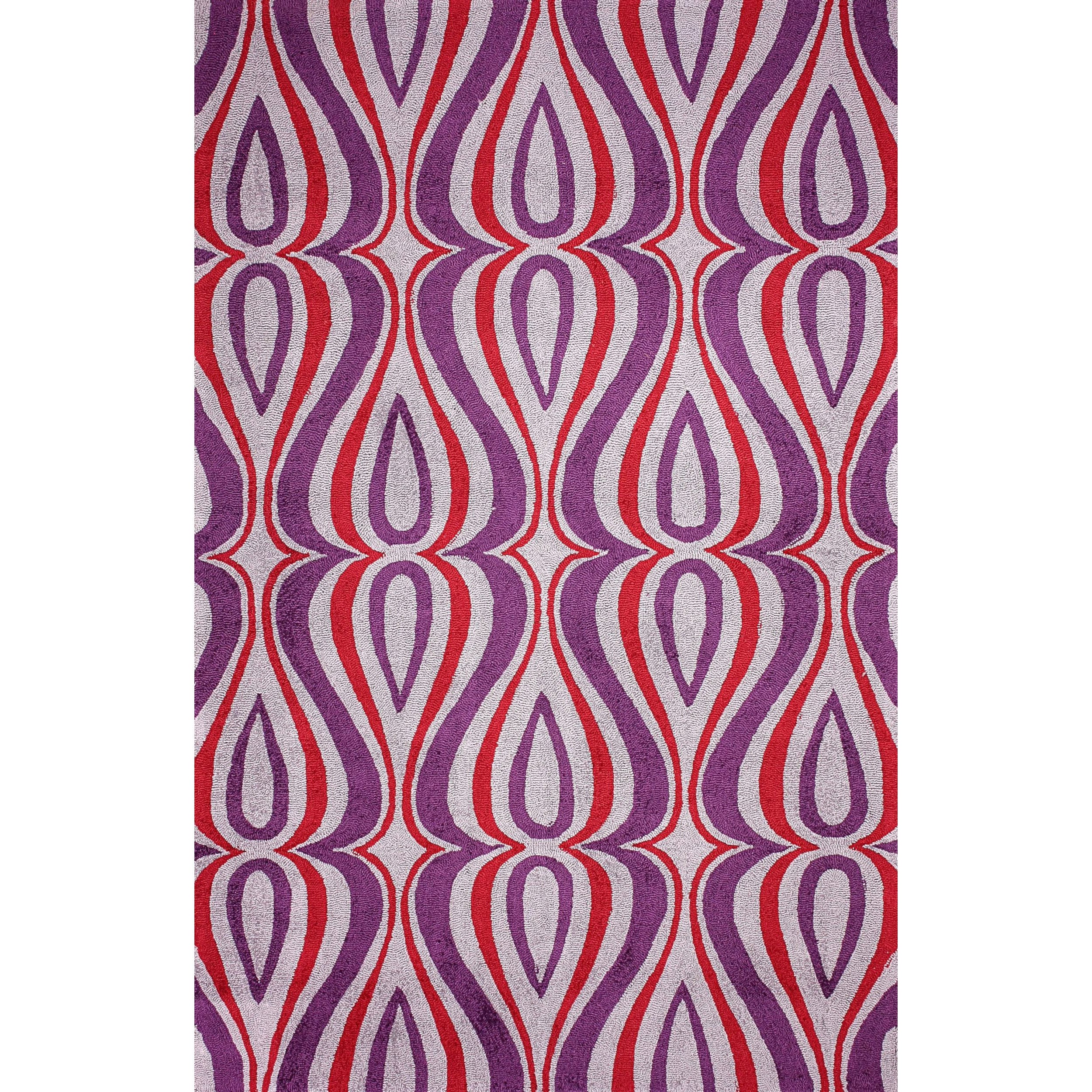 Nuloom Hand hooked Synthetics Purple Rug (5 X 8)