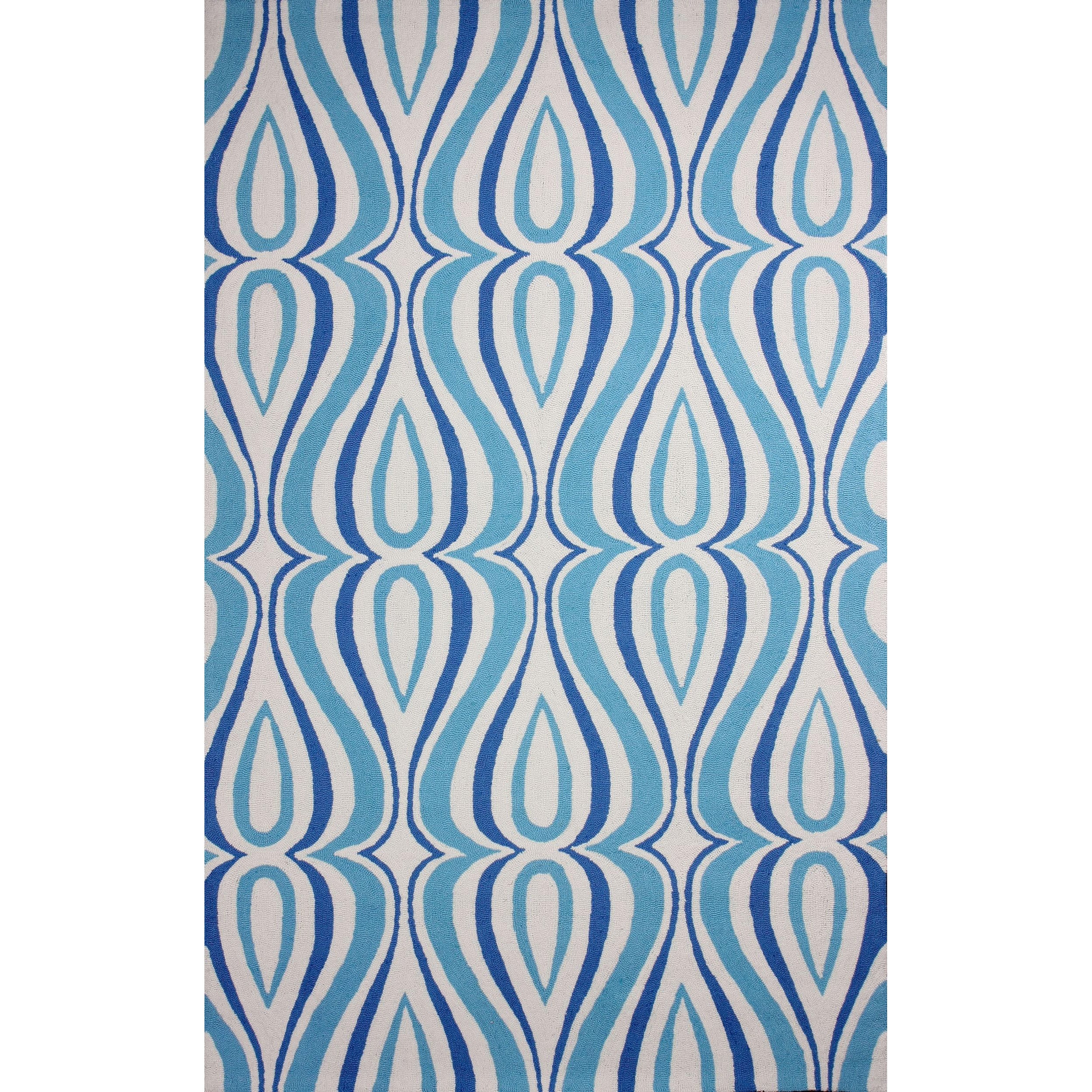 Nuloom Hand hooked Synthetics Light Blue Rug (5 X 8)