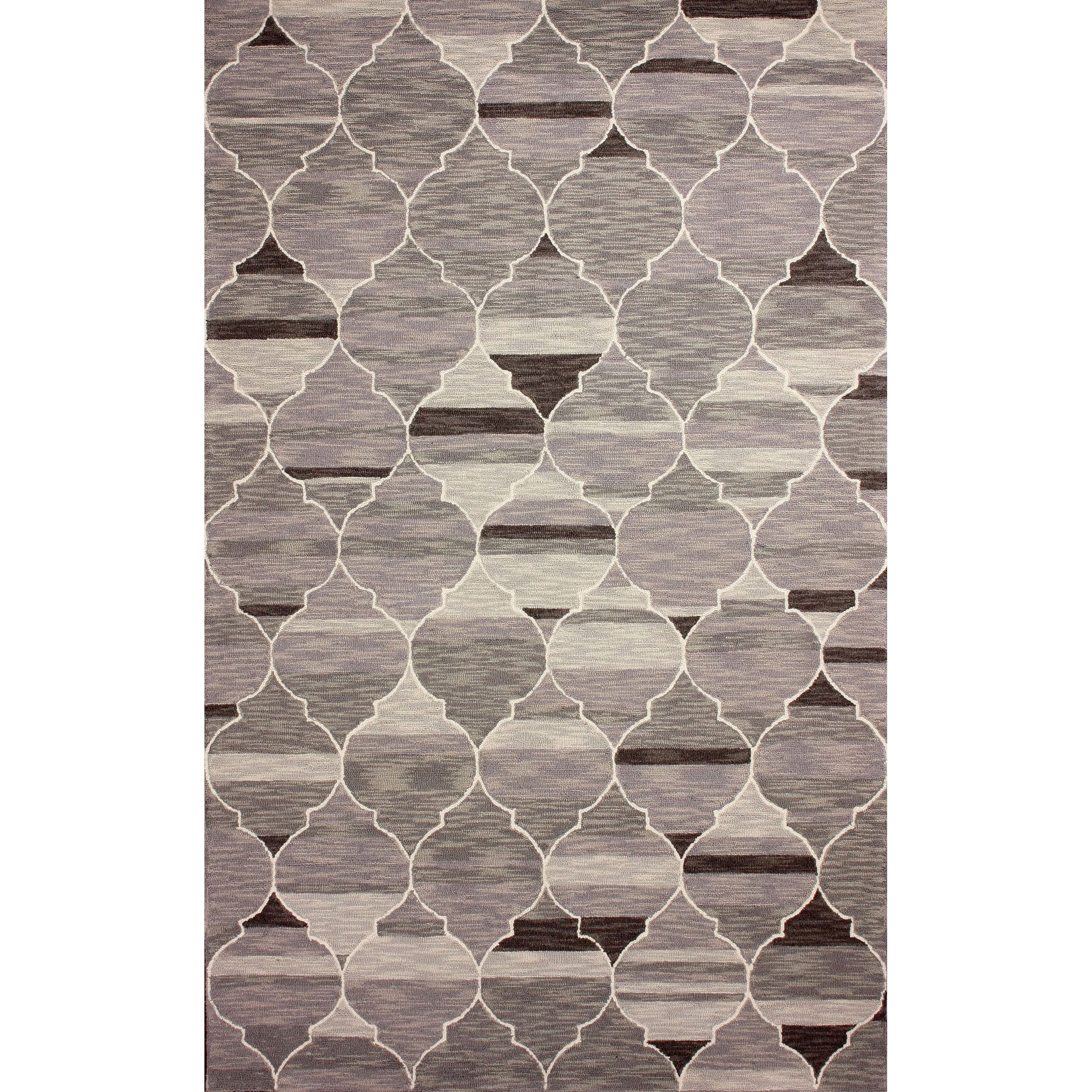 Nuloom Hand hooked Persian Trellis Wool Grey Rug (5 X 8)