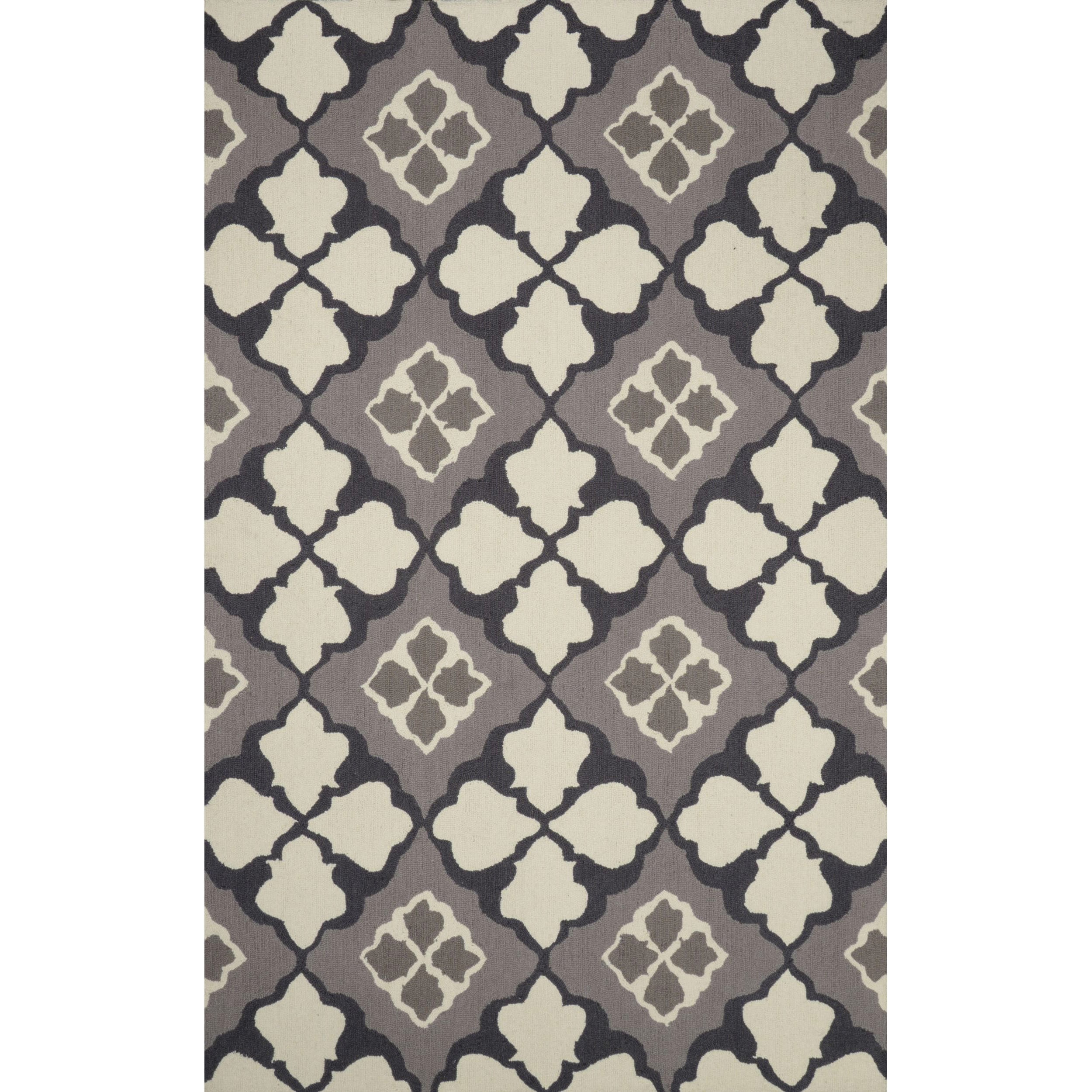 Nuloom Hand hooked Wool Grey Rug (5 X 8)