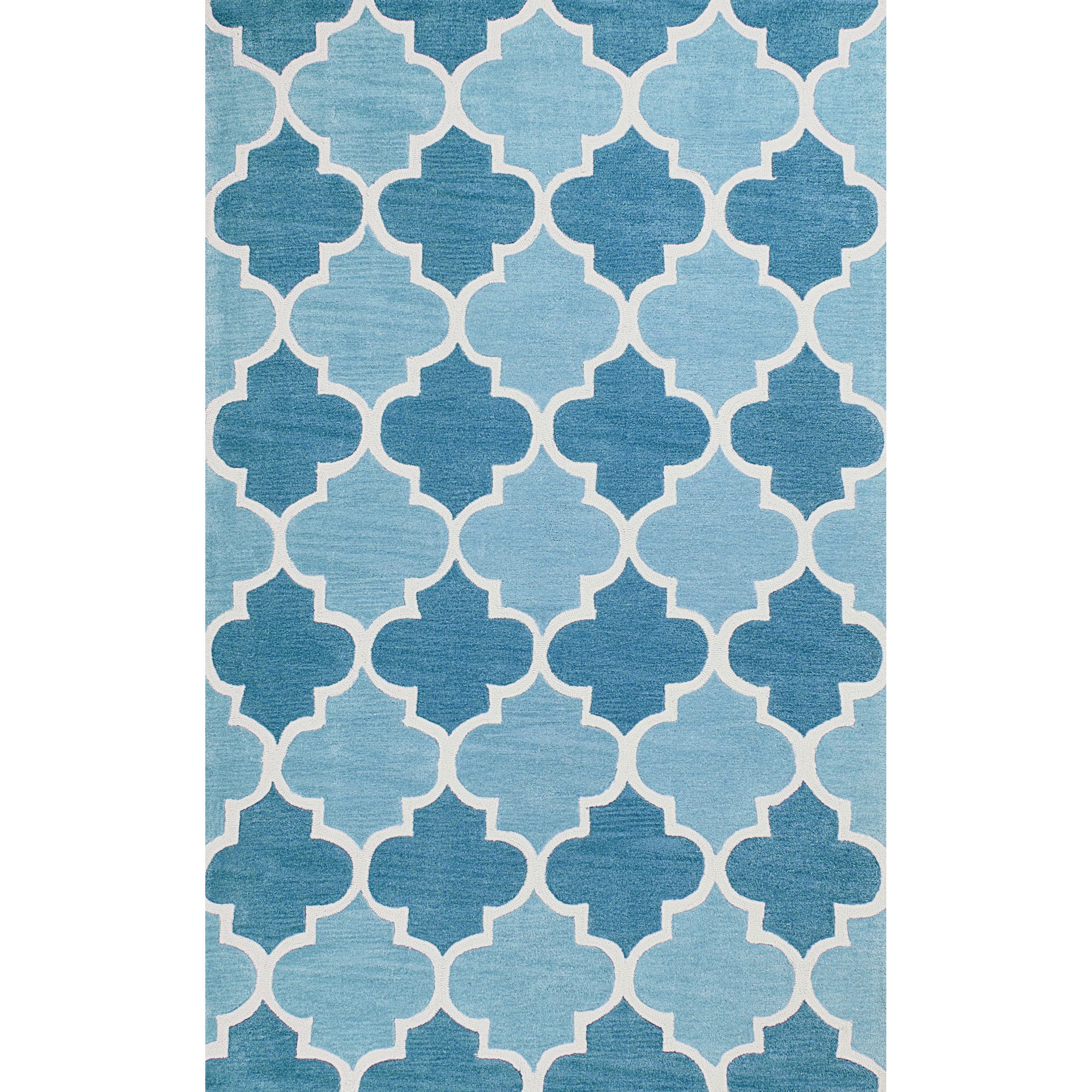 Nuloom Hand tufted Trellis Synthetics Blue Rug (5 X 8)