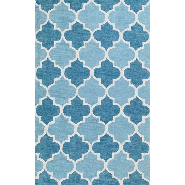 nuLOOM Hand tufted Trellis Synthetics Blue Rug (5 x 8)  