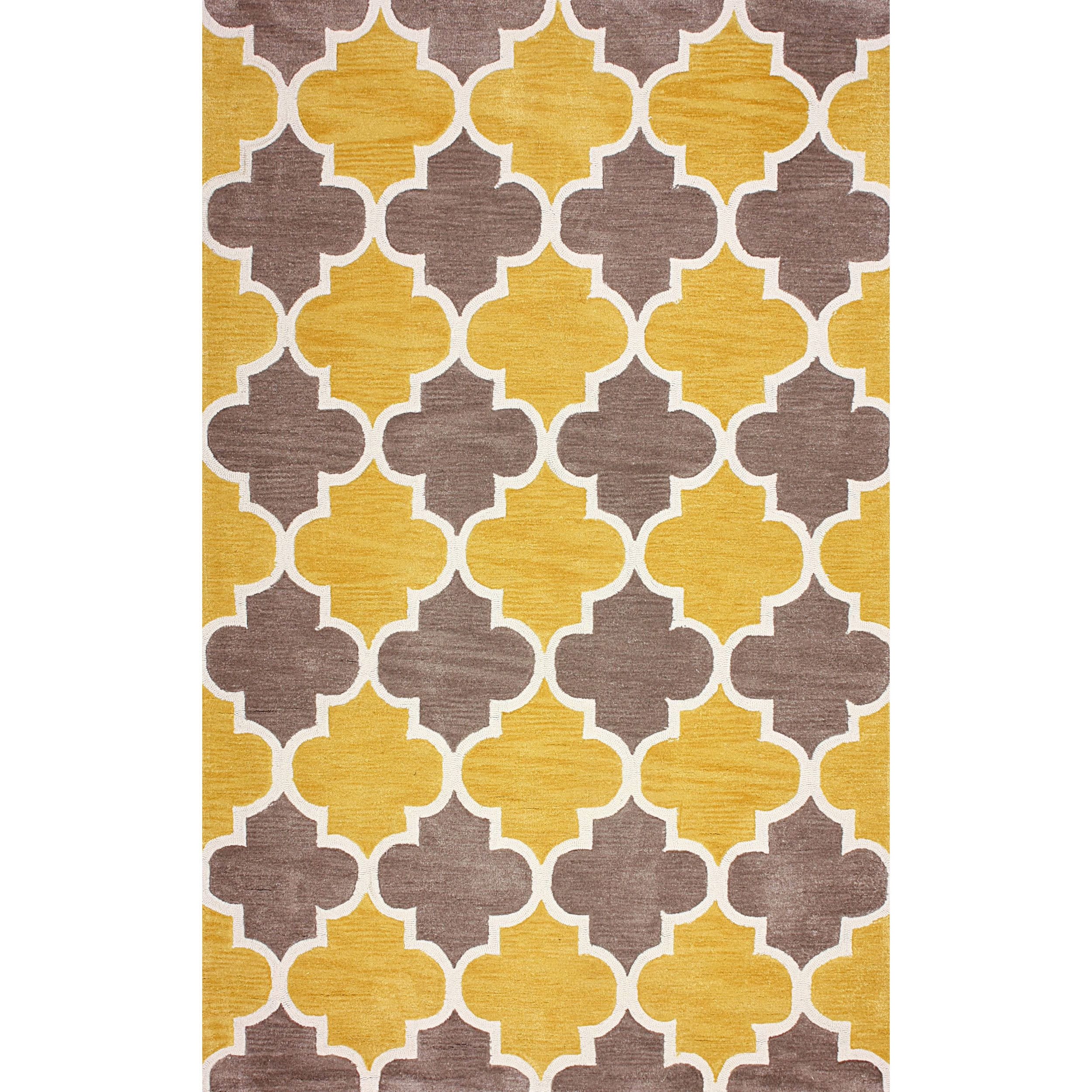 Nuloom Hand tufted Trellis Synthetics Gold Rug (5 X 8)