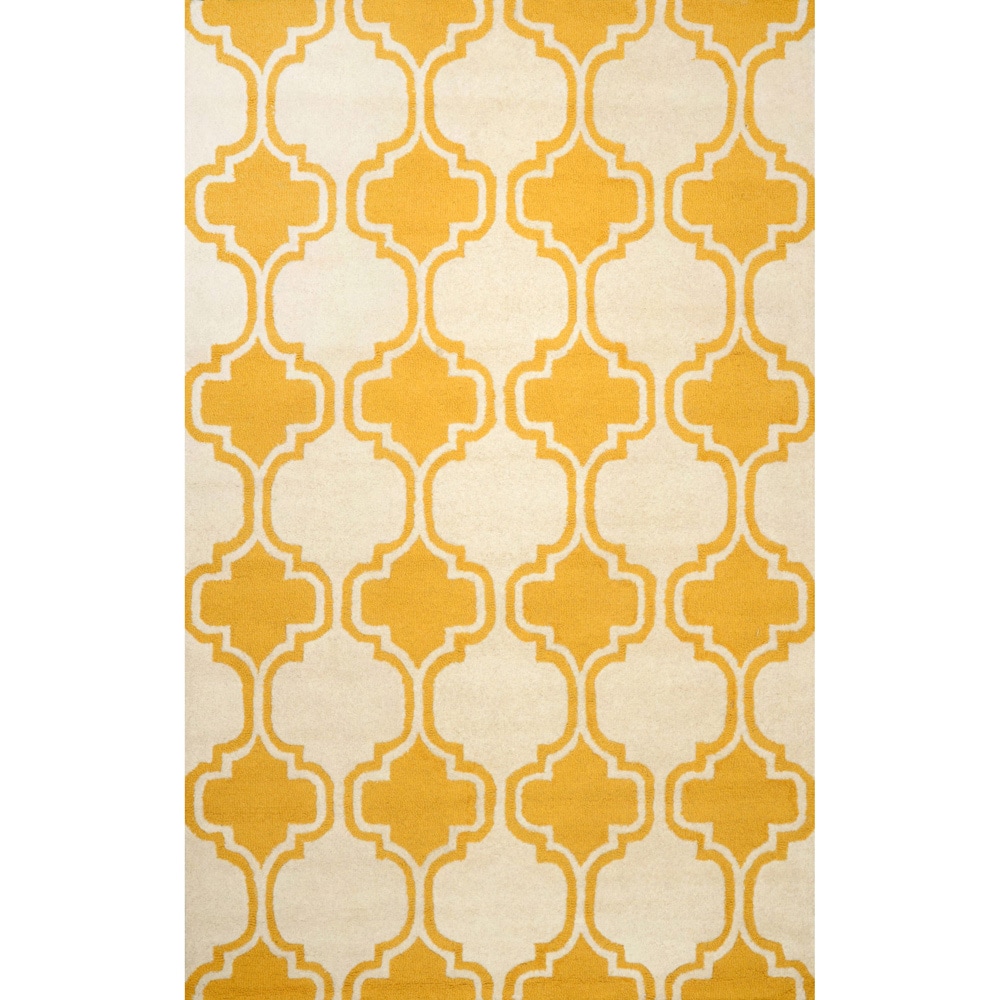 Nuloom Hand tufted Moroccan Trellis Wool Gold Rug (5 X 8)