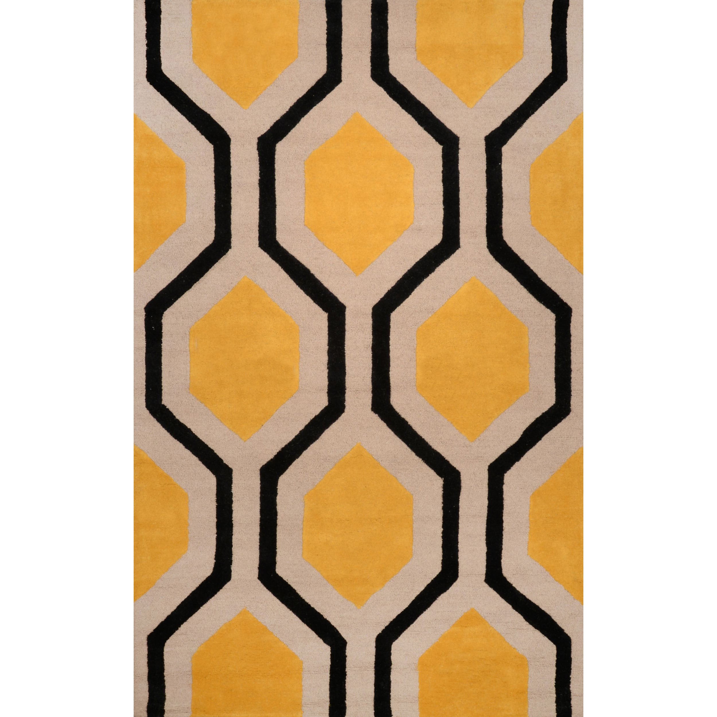 Nuloom Hand tufted Wool Yellow Rug (5 X 8)